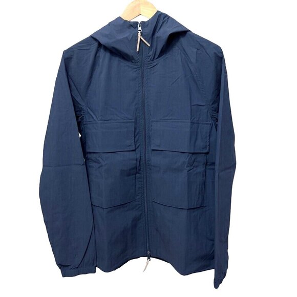 NATIVE NORTH Mens Hooded Paper Jacket Size Large NWT Navy 0180 - Picture 5 of 6